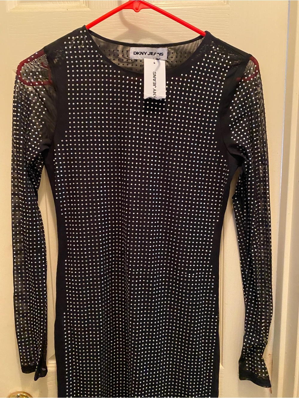 DKNY JEANS Black Top with Branded Neck Tag